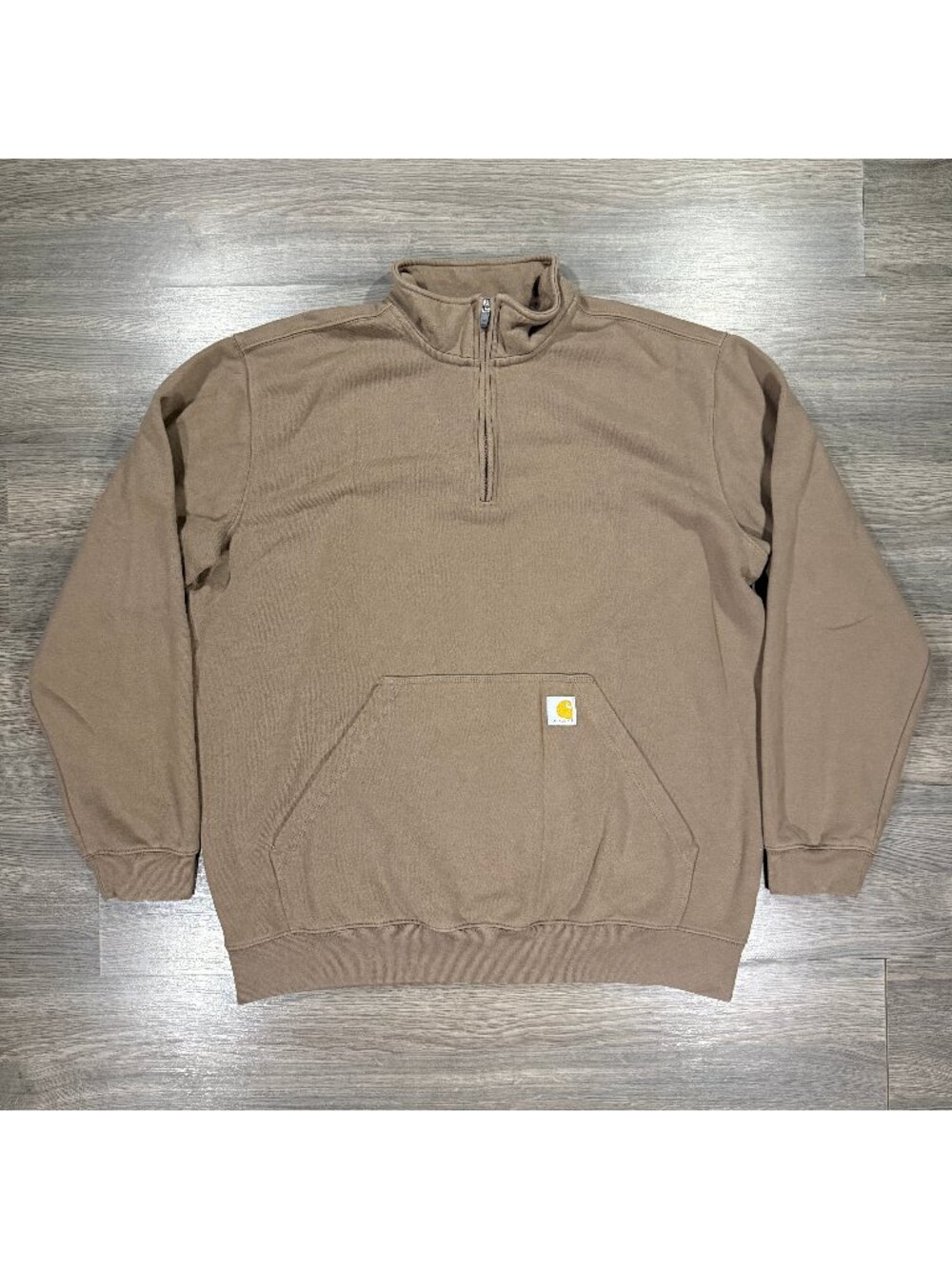 Carhartt Men's Midweight Quarter Zip Sweatshirt - Light Brown